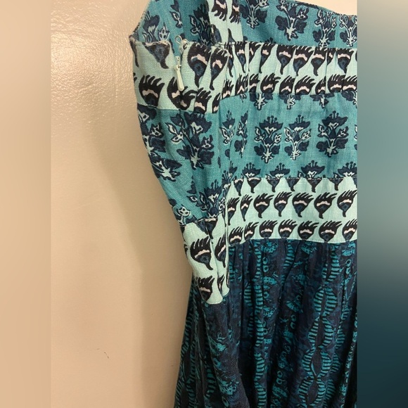 Faherty Gracie Linen Maxi Dress Blue Size Small - Picture 6 of 8